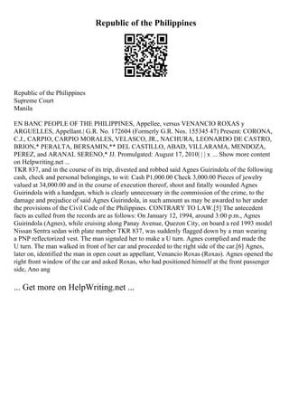 People v. Roxas (G.R. No. 172604; August 17, 2010) .